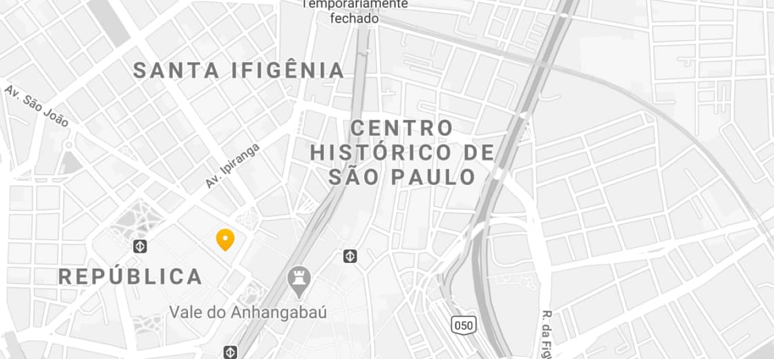mapa marcando o endereço em são paulo
